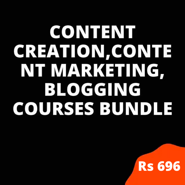content creation content marketing, blogging related courses bundle