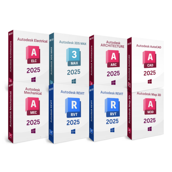 Autodesk Bundle Deal (8 in 1 ) 2025 (Latest) with Video Install Guide | Lifetime | Easy Install |- [ Windows System ]
